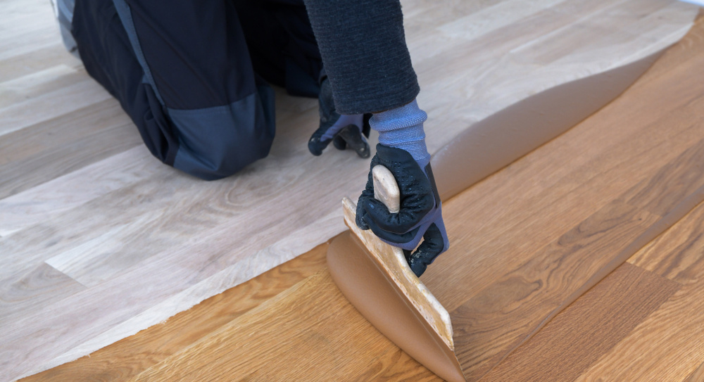 hardwood floor staining