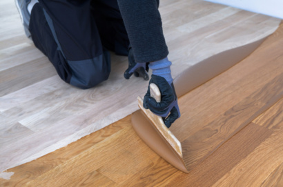 hardwood floor staining